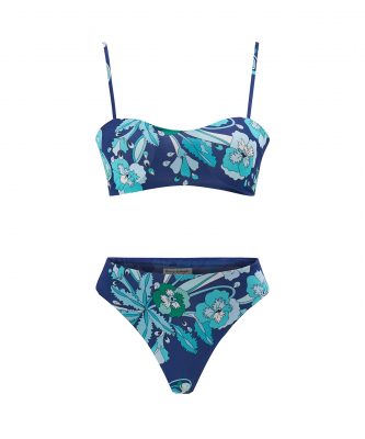 Blue Lagoon. Silk Jersey Bikini Brief - Simay Kislaoglu Design